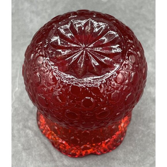 Vintage Amberina Ruby Red Toothpick Holder Pressed Glass - Picture 3 of 5